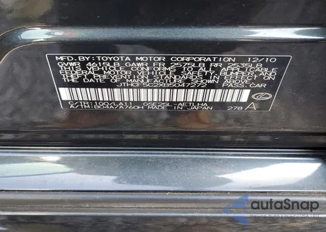 2011 Lexus Is 250 z USA, uszkodzony, nr VIN JTHCF5C2XB5047272